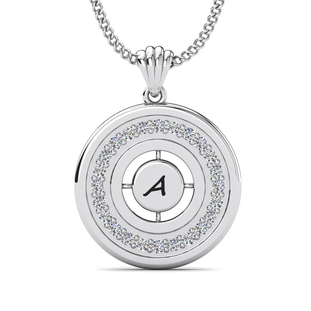 950 Palladium Zirkonia Damen anhänger Haven