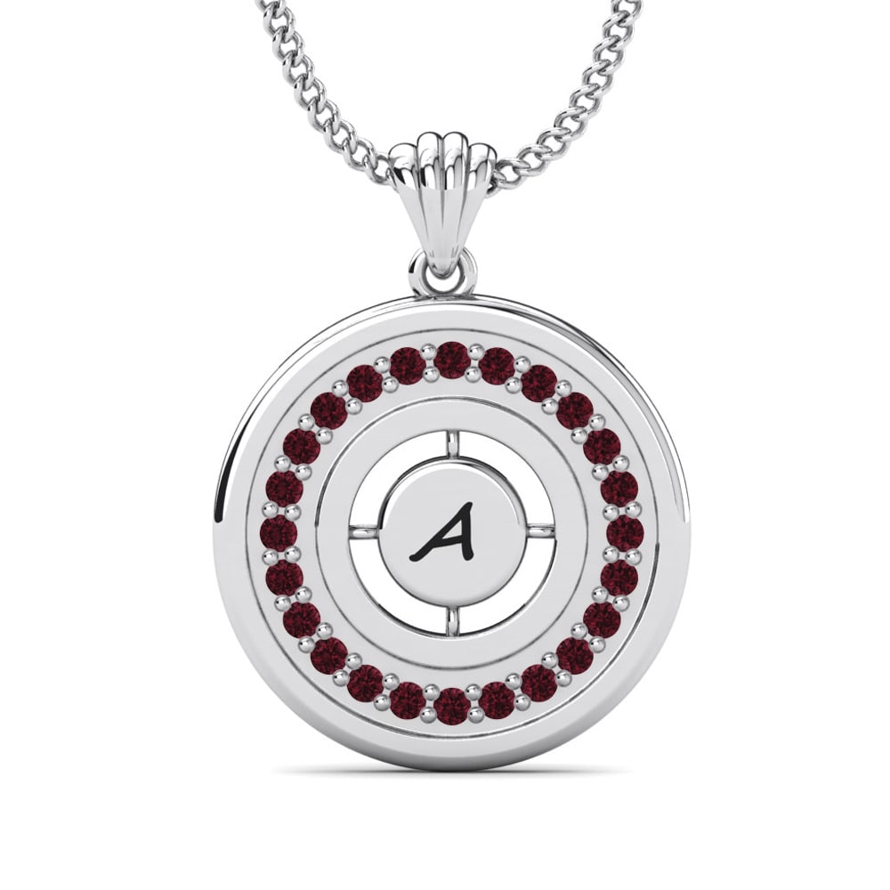 950 Palladium Granat Damen anhänger Haven