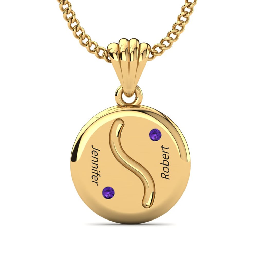 Gelbgold 585 Amethyst Damen anhänger Hollis
