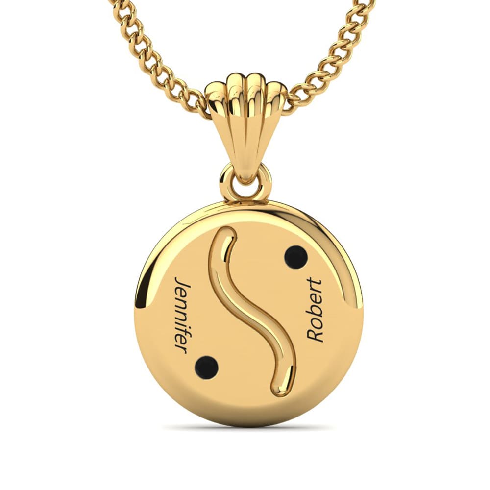 Gelbgold 585 Schwarzer Onyx Damen anhänger Hollis