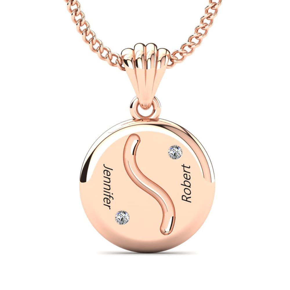 Rotgold 585 Moissanit Damen anhänger Hollis
