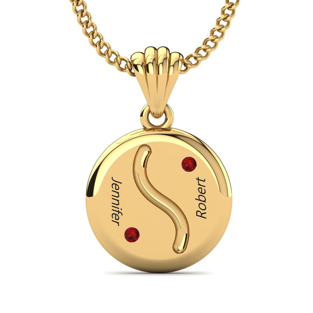 Gelbgold 585 Roter Zirkonia Damen anhänger Hollis