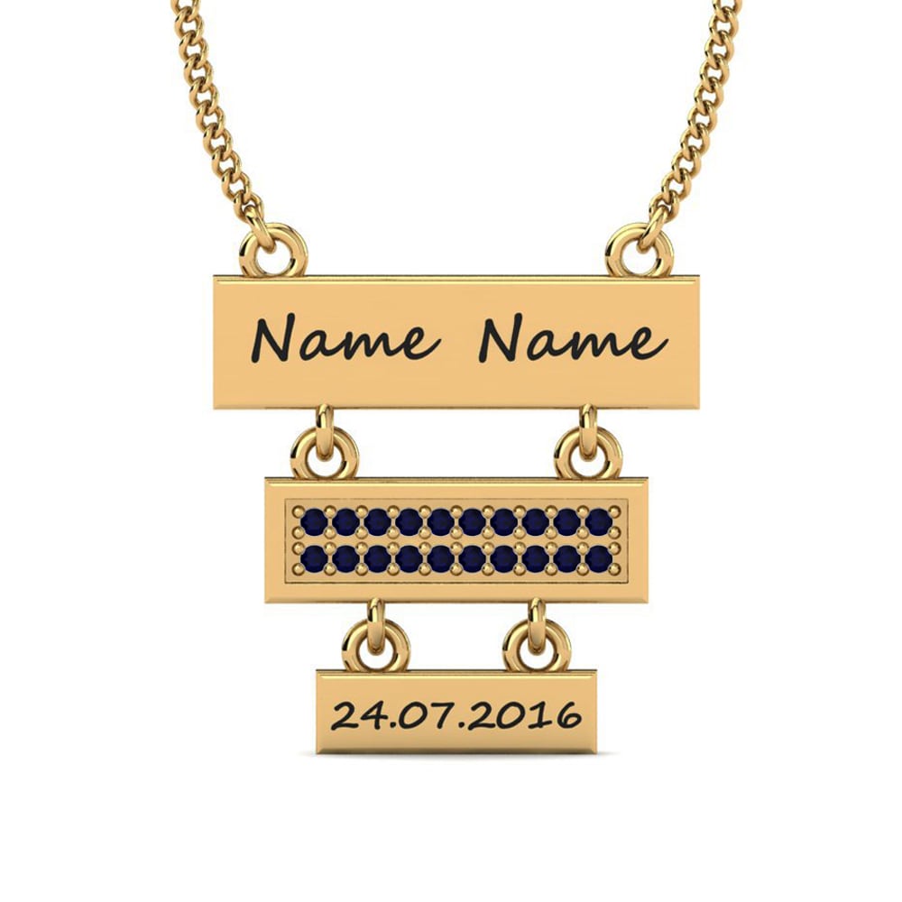 Donker Blauwe Zirkoon Dames Hanger Joart