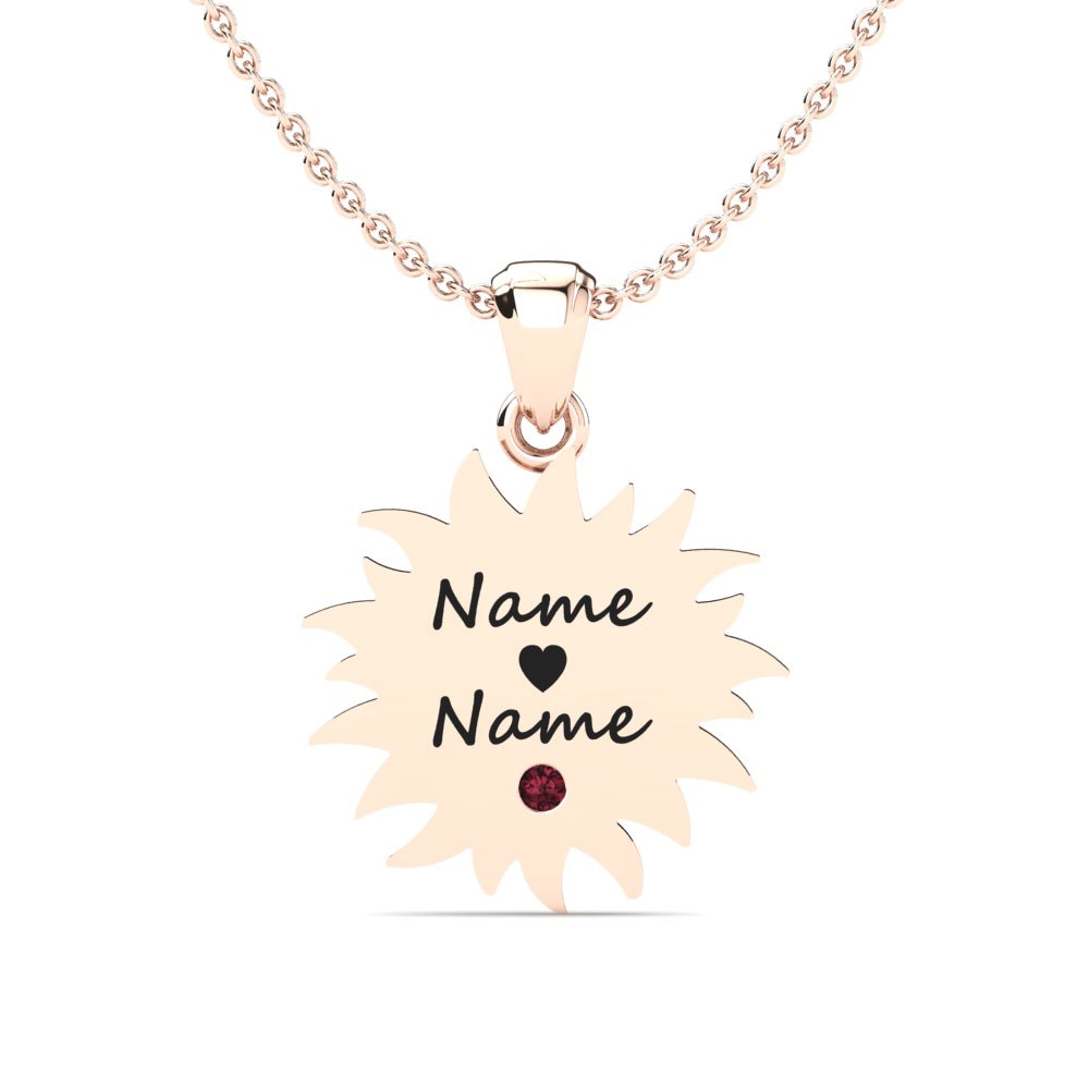 Rotgold 585 Granat Damen anhänger Laine