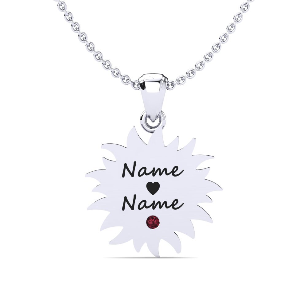 950 Palladium Granat Damen anhänger Laine