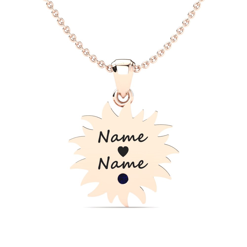 14k Rose Gold Sapphire Women's Pendant Laine