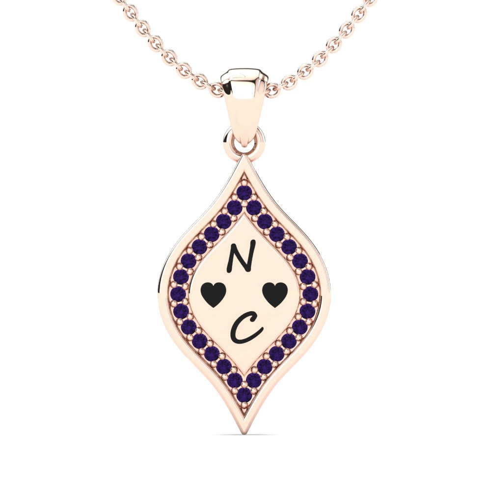 Rotgold 585 Amethyst Damen anhänger Lanna