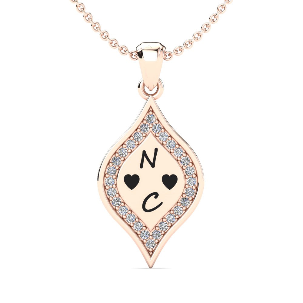 Rotgold 585 Zirkonia Damen anhänger Lanna