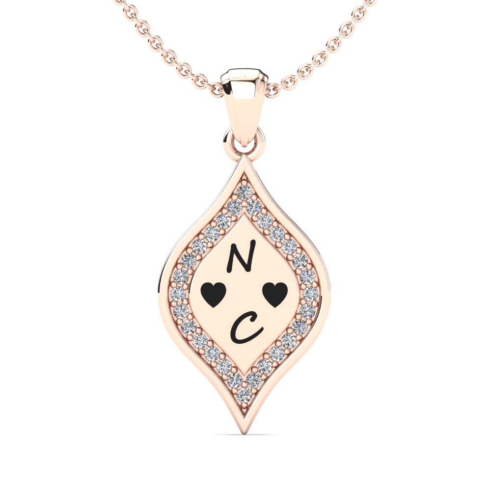 Rotgold 585 Moissanit Damen anhänger Lanna