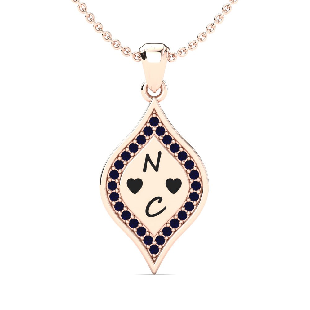 14k Rose Gold Sapphire Women's Pendant Lanna