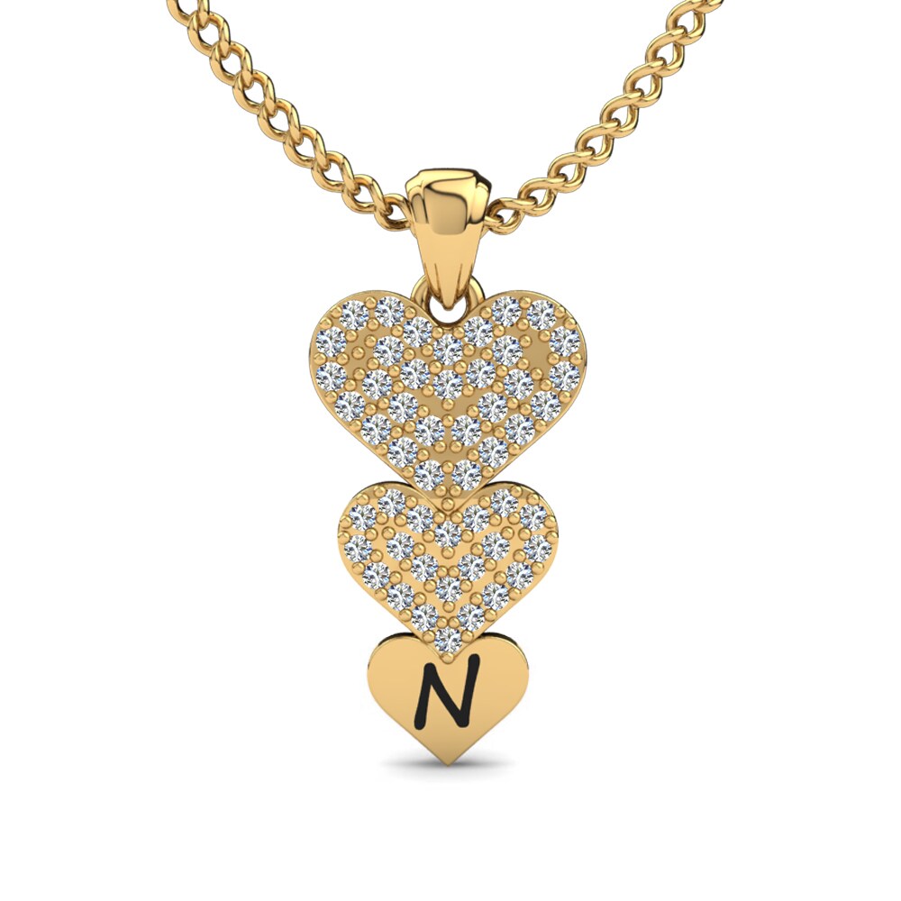 Gelbgold 585 Weißer Saphir Damen anhänger Latisha