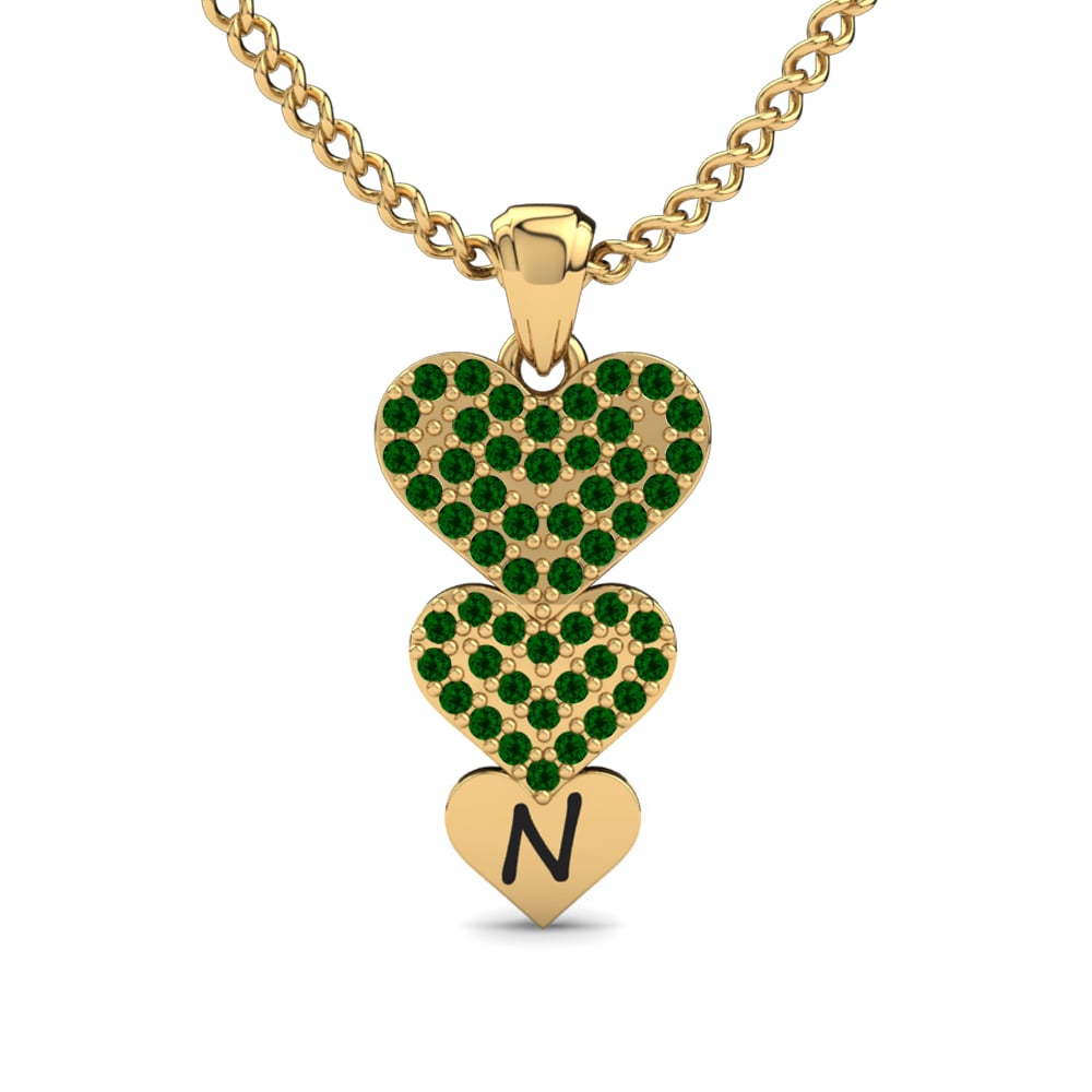 Gelbgold 585 Grüner Zirkonia Damen anhänger Latisha