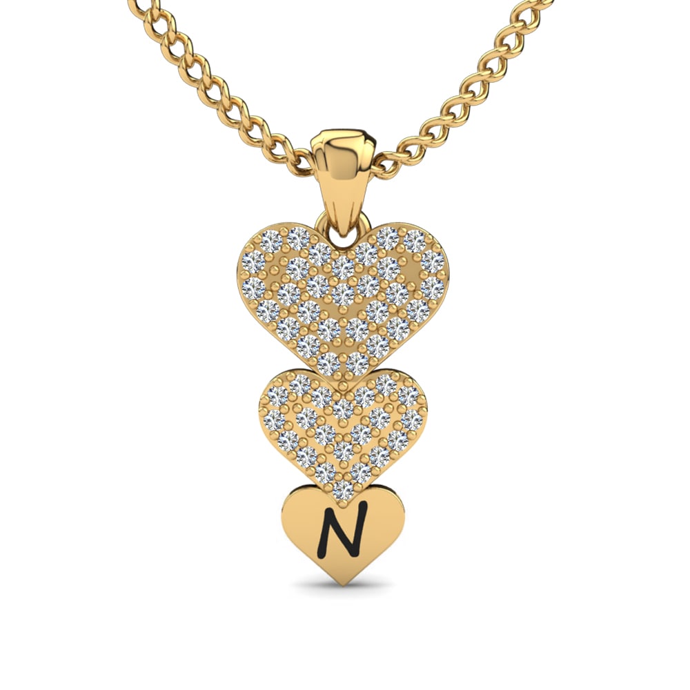 Gelbgold 585 Moissanit Damen anhänger Latisha