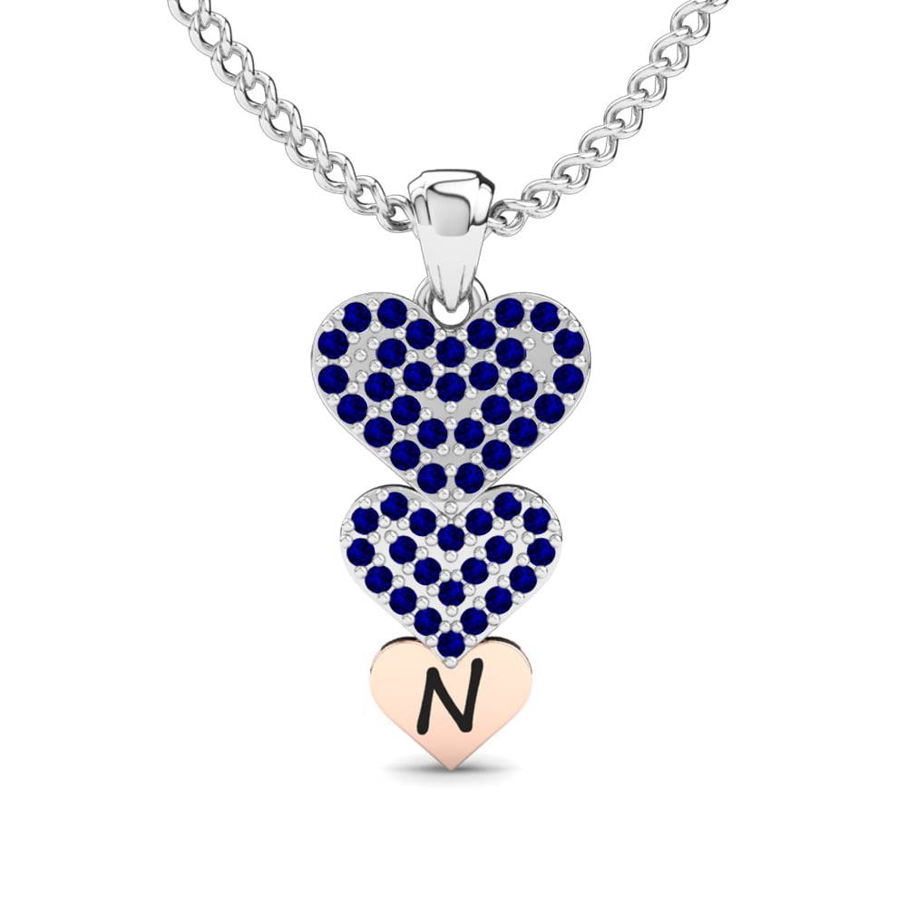 Donker Blauwe Zirkoon Dames Hanger Latisha