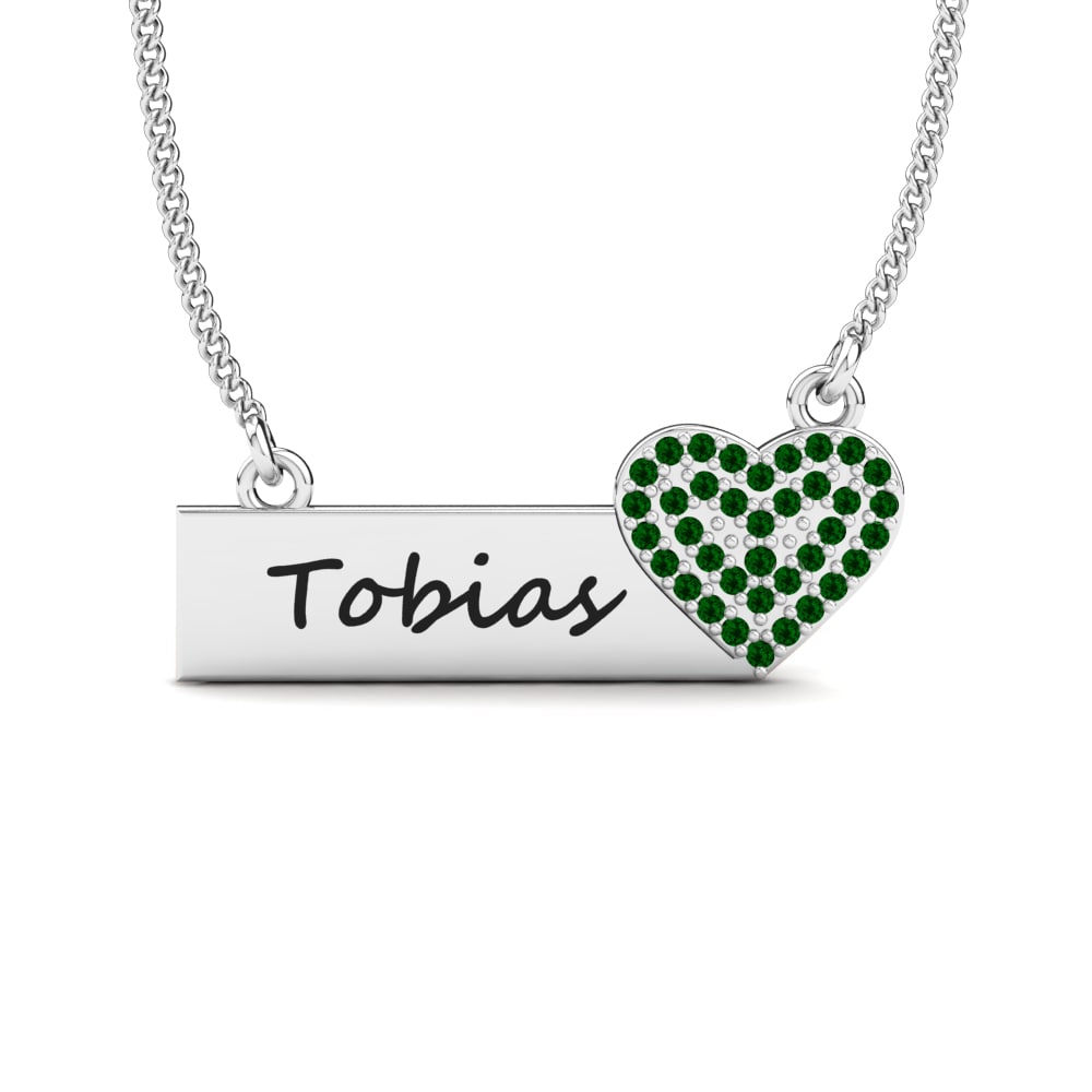 Plata 925 Circonita Verde Collar de Mujer Laycia