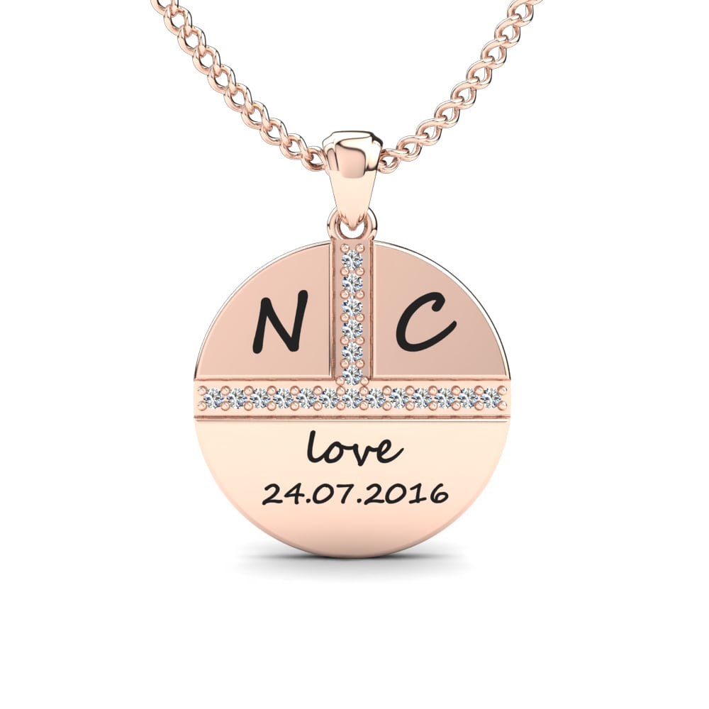 Rotgold 585 Labor-gezüchteter Diamant Damen anhänger Lexie