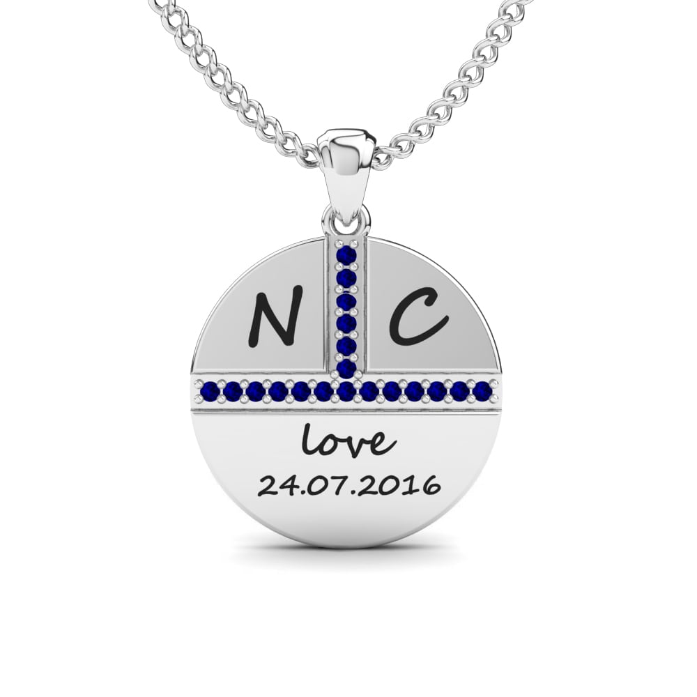 Donker Blauwe Zirkoon Dames Hanger Lexie