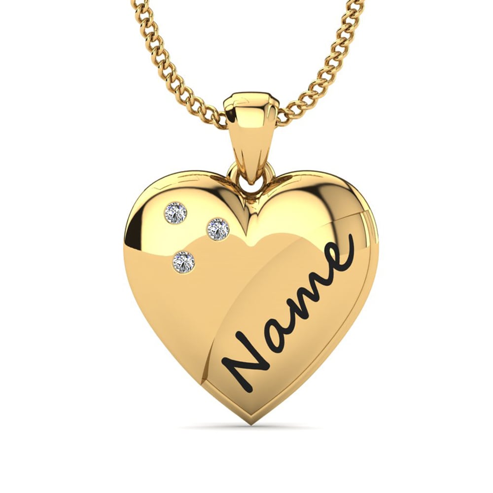 Gelbgold 585 Labor-gezüchteter Diamant Damen anhänger Lodyma