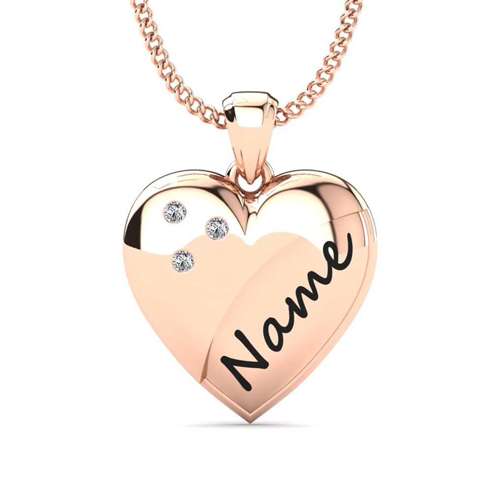 Rotgold 585 Moissanit Damen anhänger Lodyma