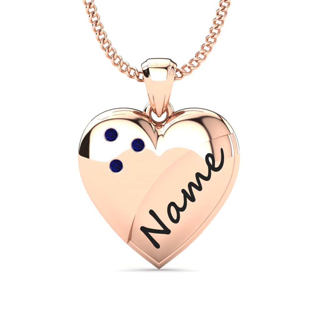 14k Rose Gold Sapphire Women's Pendant Lodyma