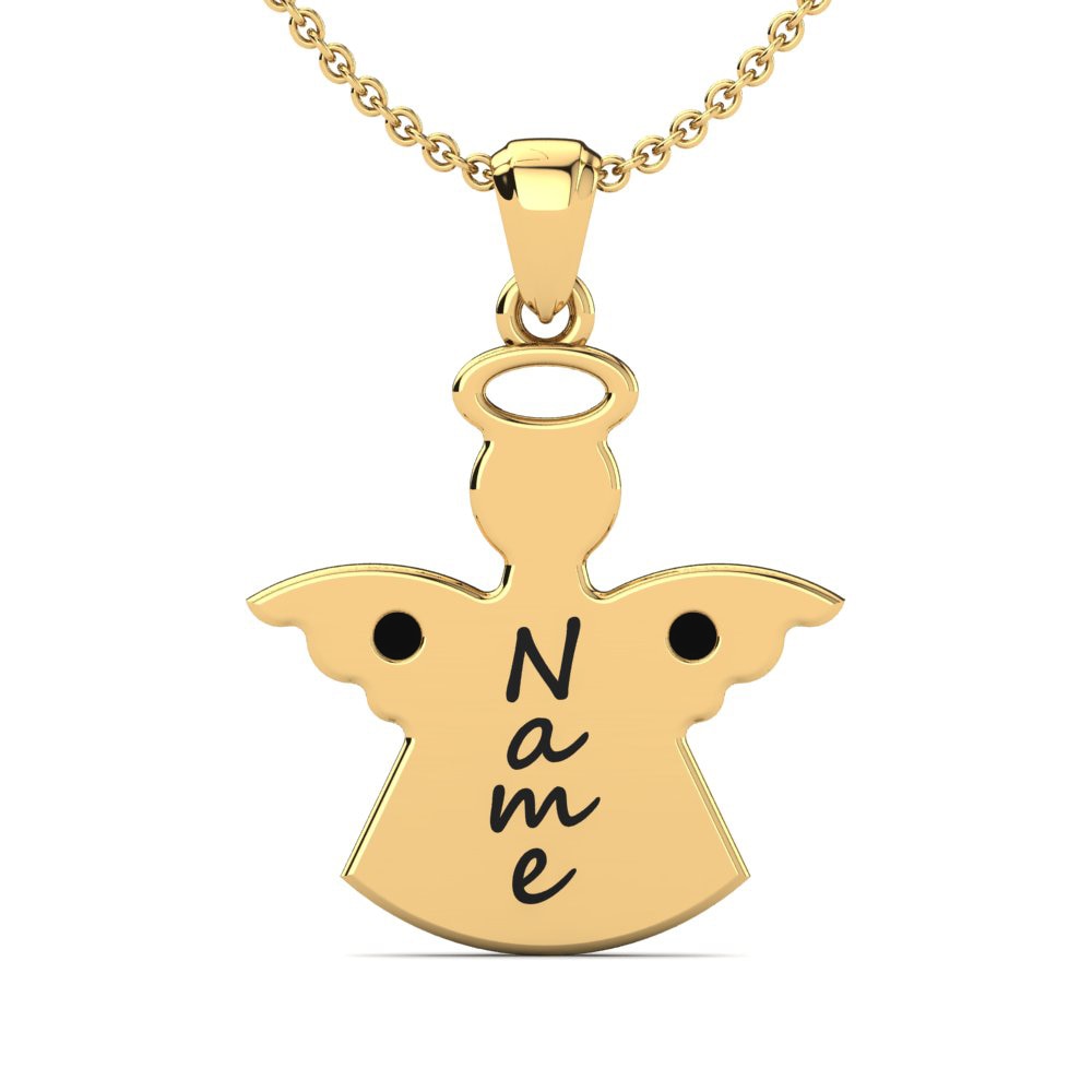 Gelbgold 585 Schwarzer Saphir Damen anhänger Lonnie