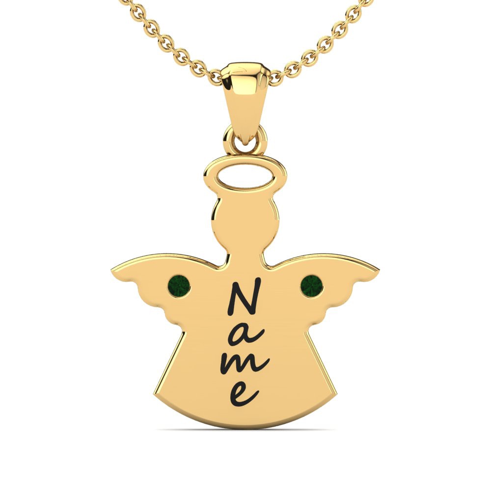 Gelbgold 585 Grüner Zirkonia Damen anhänger Lonnie
