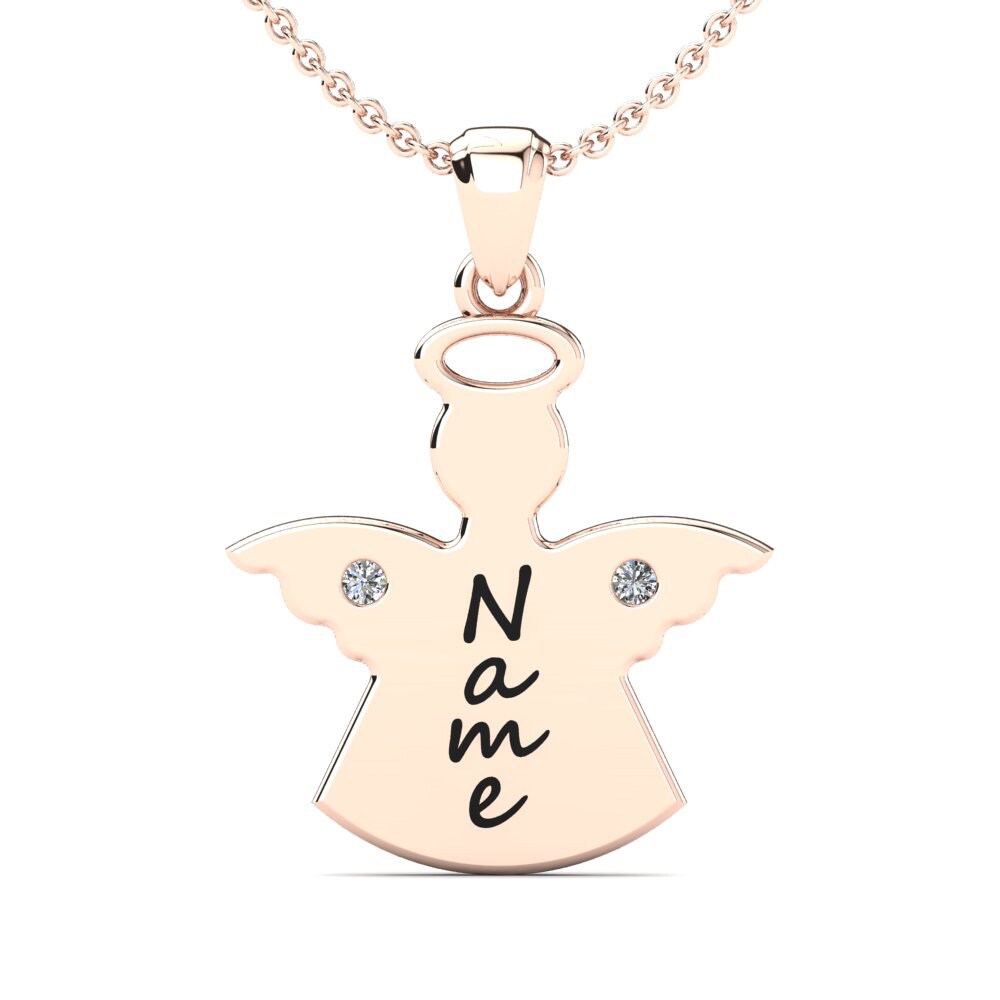 Rotgold 585 Labor-gezüchteter Diamant Damen anhänger Lonnie