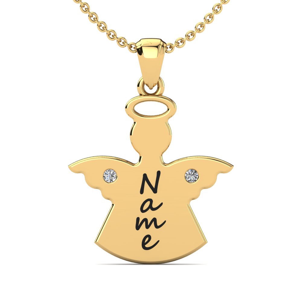 Gelbgold 585 Labor-gezüchteter Diamant Damen anhänger Lonnie