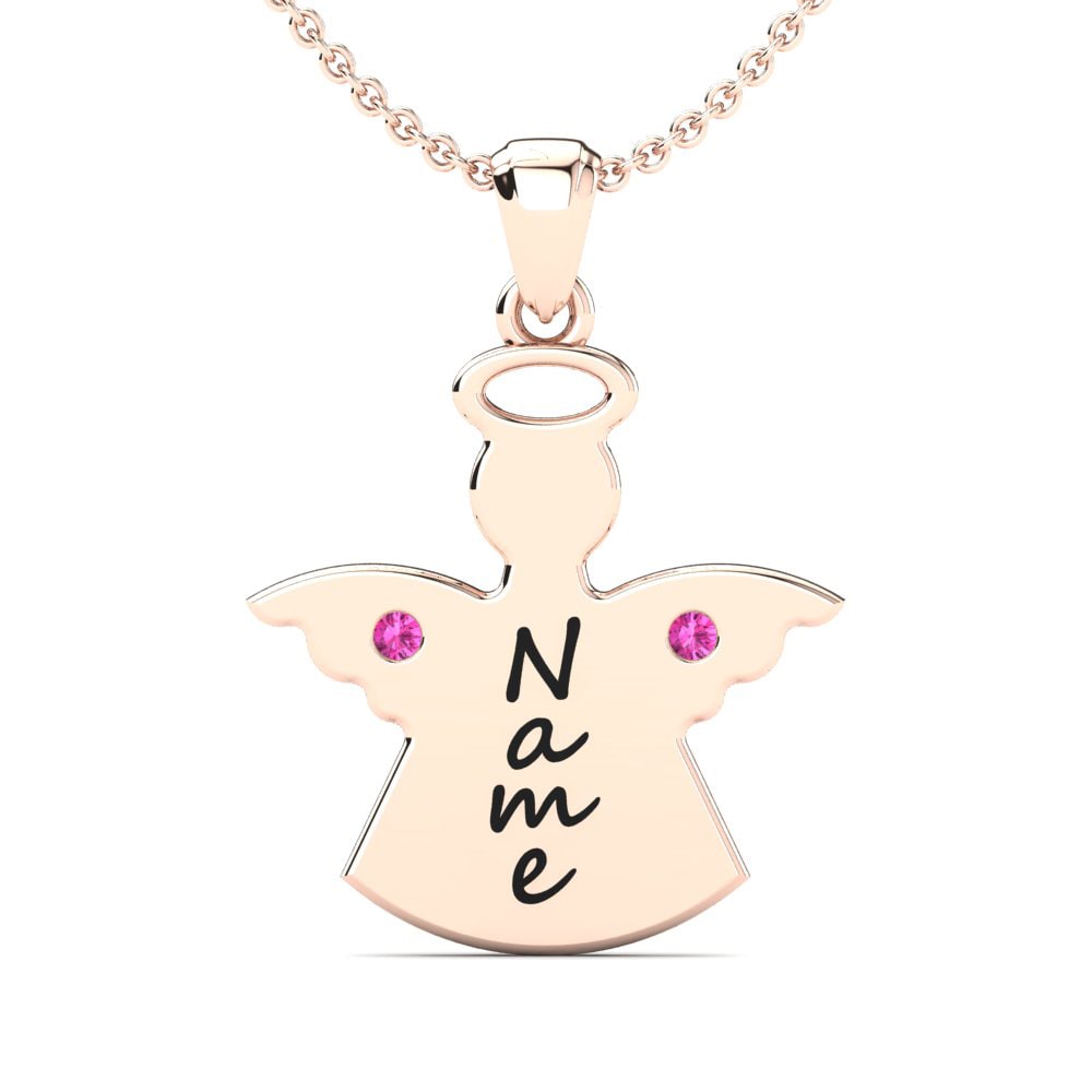 Rotgold 585 Rosa Turmalin Damen anhänger Lonnie