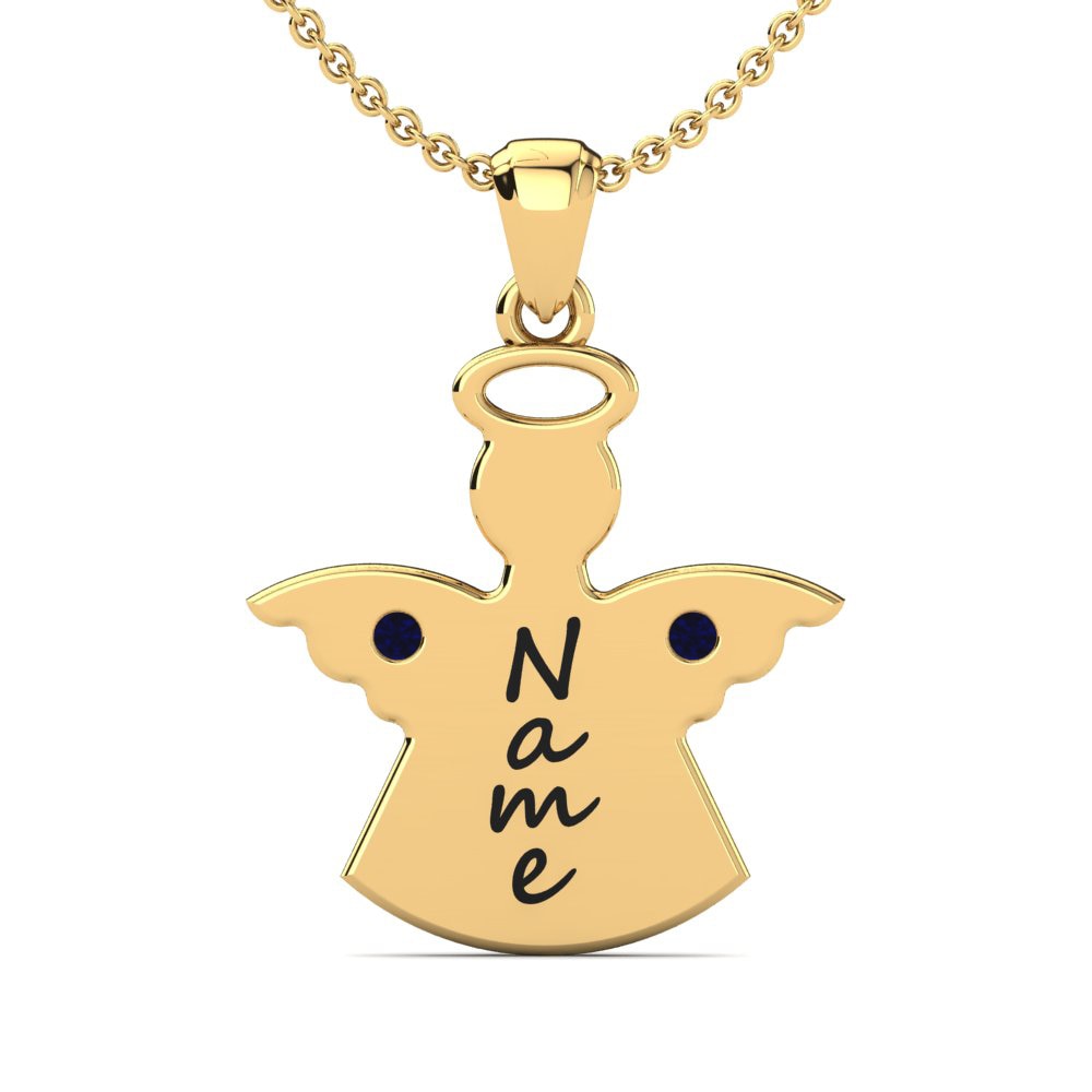 Gelbgold 585 Saphir Damen anhänger Lonnie