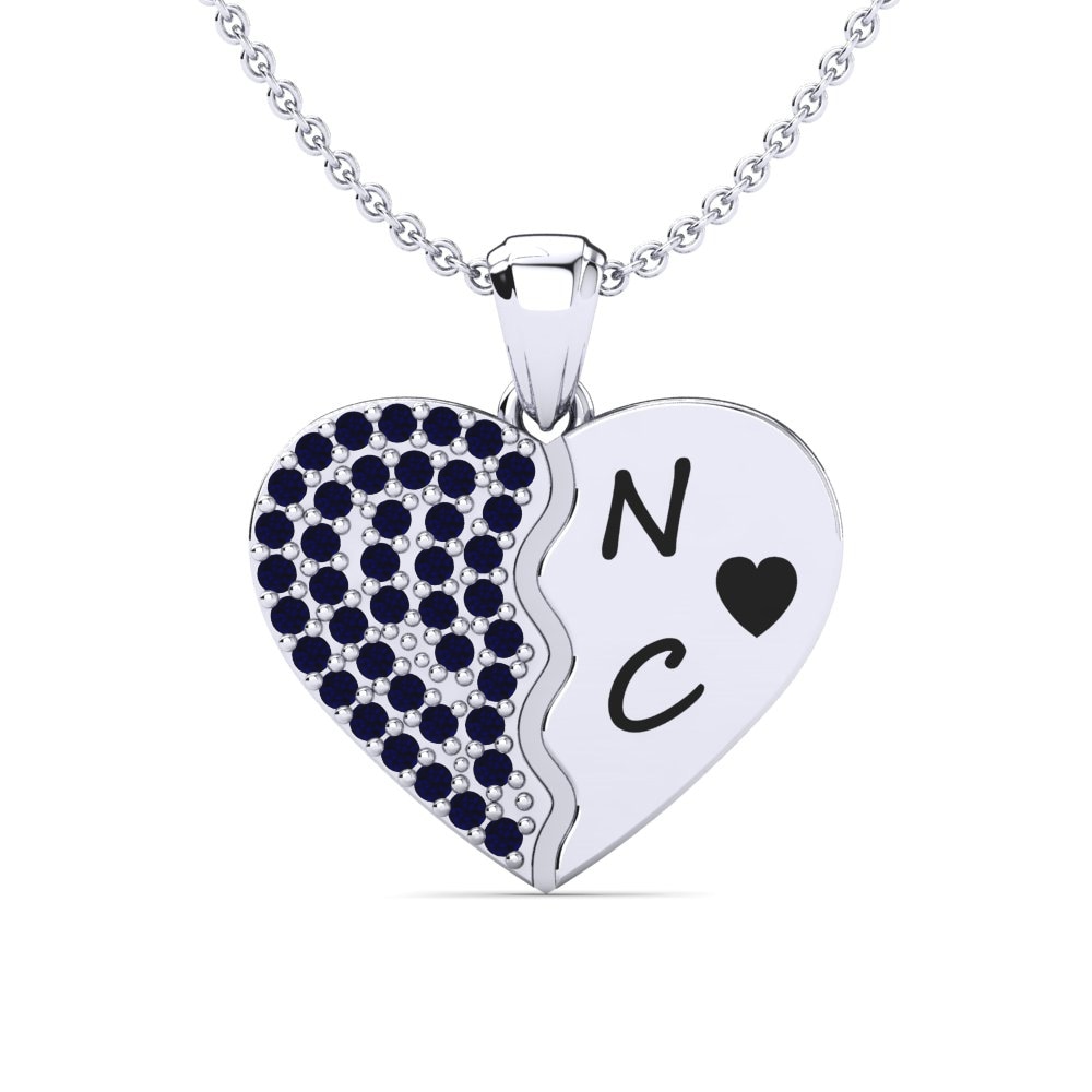 Donker Blauwe Zirkoon Dames Hanger Lorianna