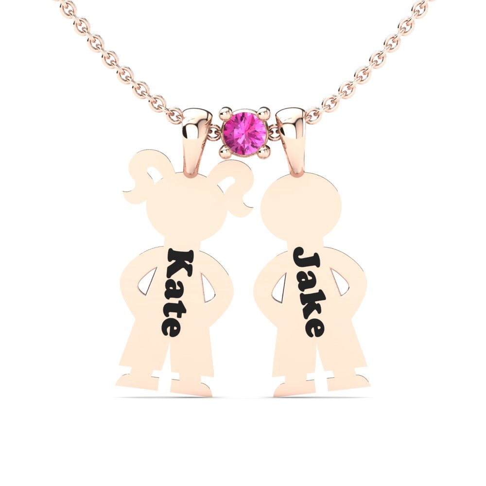 Rotgold 585 Rosa Turmalin Damen anhänger Ostria