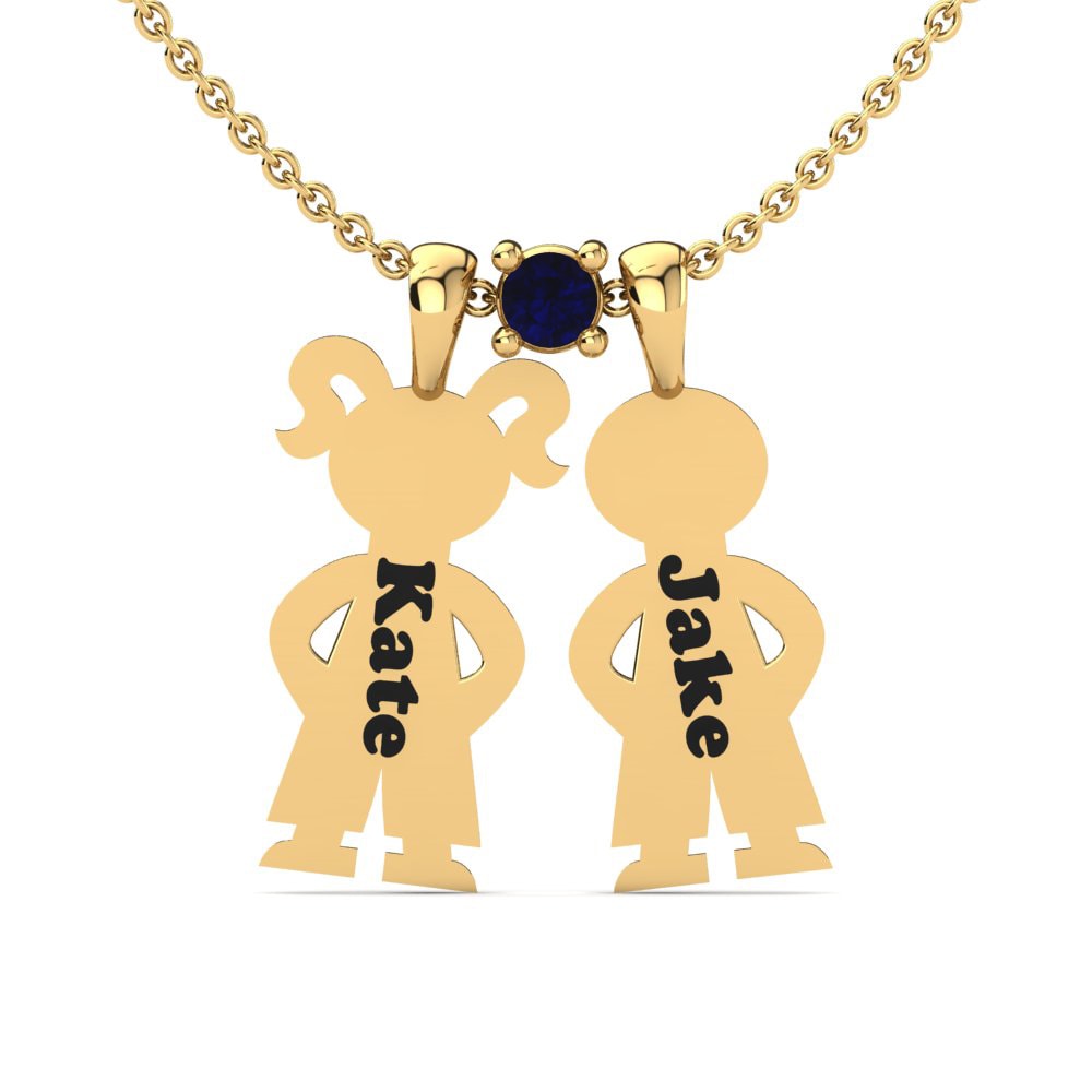Donker Blauwe Zirkoon Dames Hanger Ostria