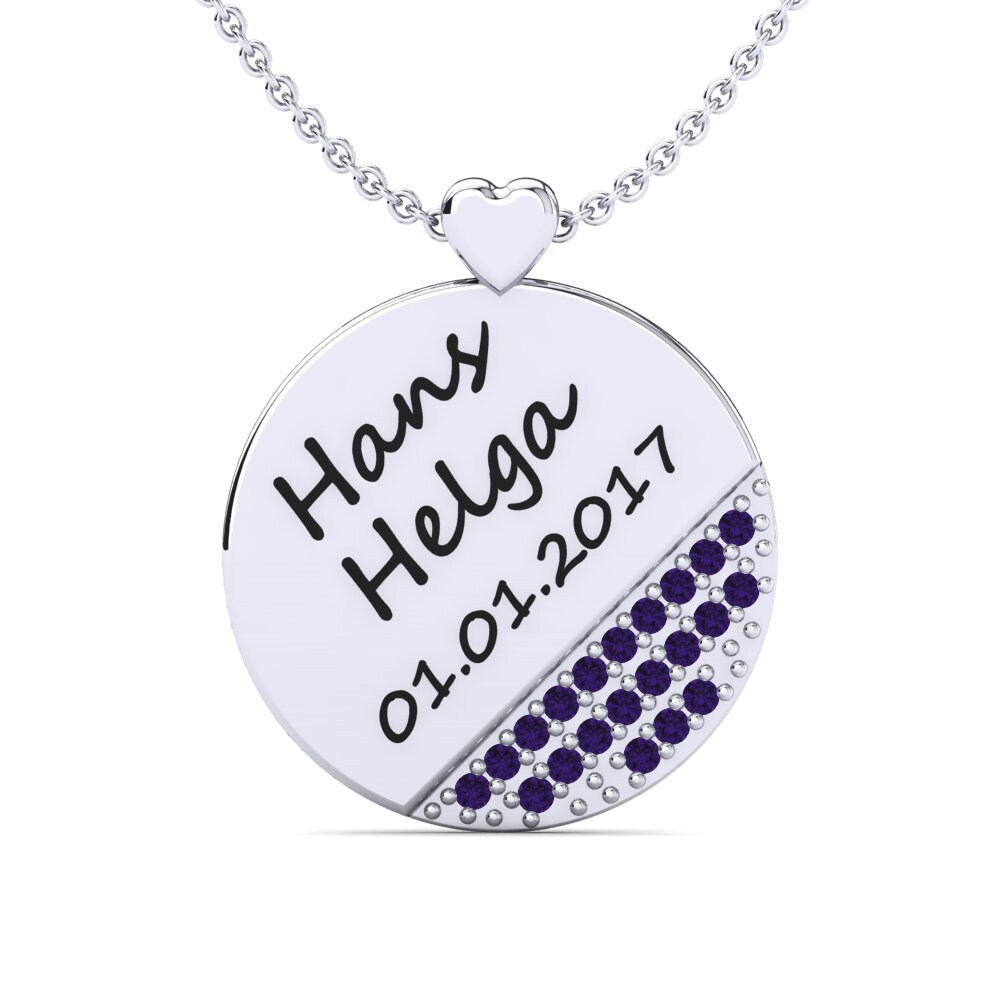 950 Platin Amethyst Damen halskette Piera