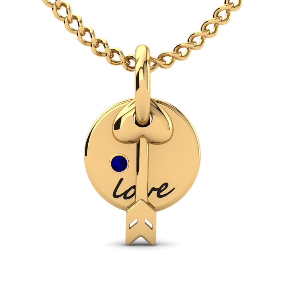 Gelbgold 585 Saphir Damen anhänger Renata