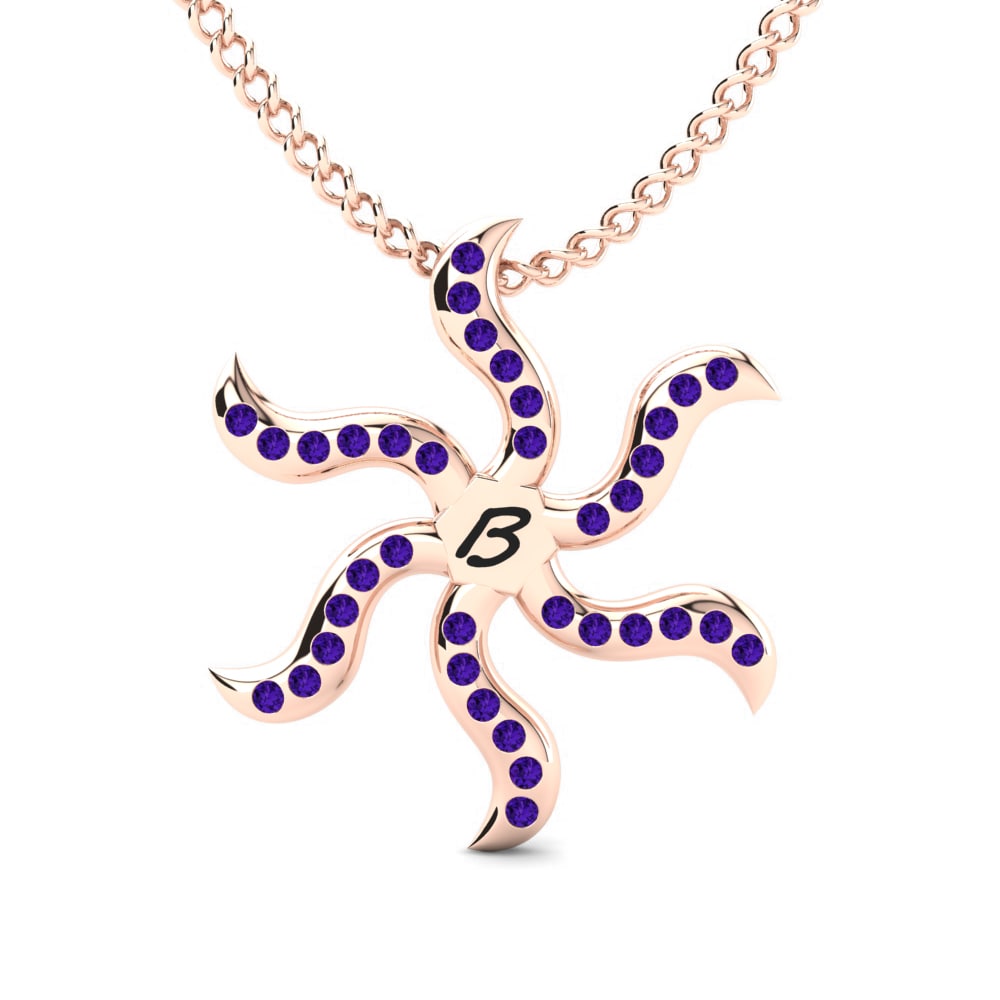 Rotgold 585 Amethyst Damen anhänger Shana