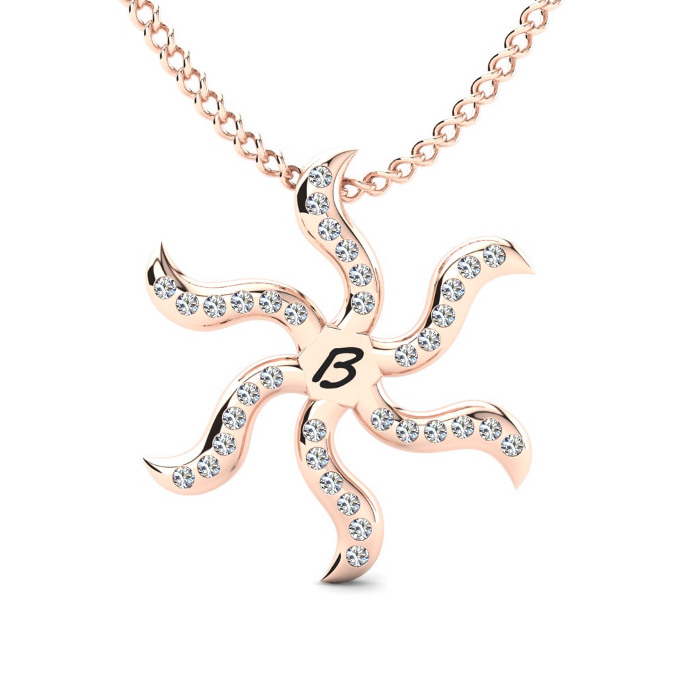 Rotgold 585 Moissanit Damen anhänger Shana