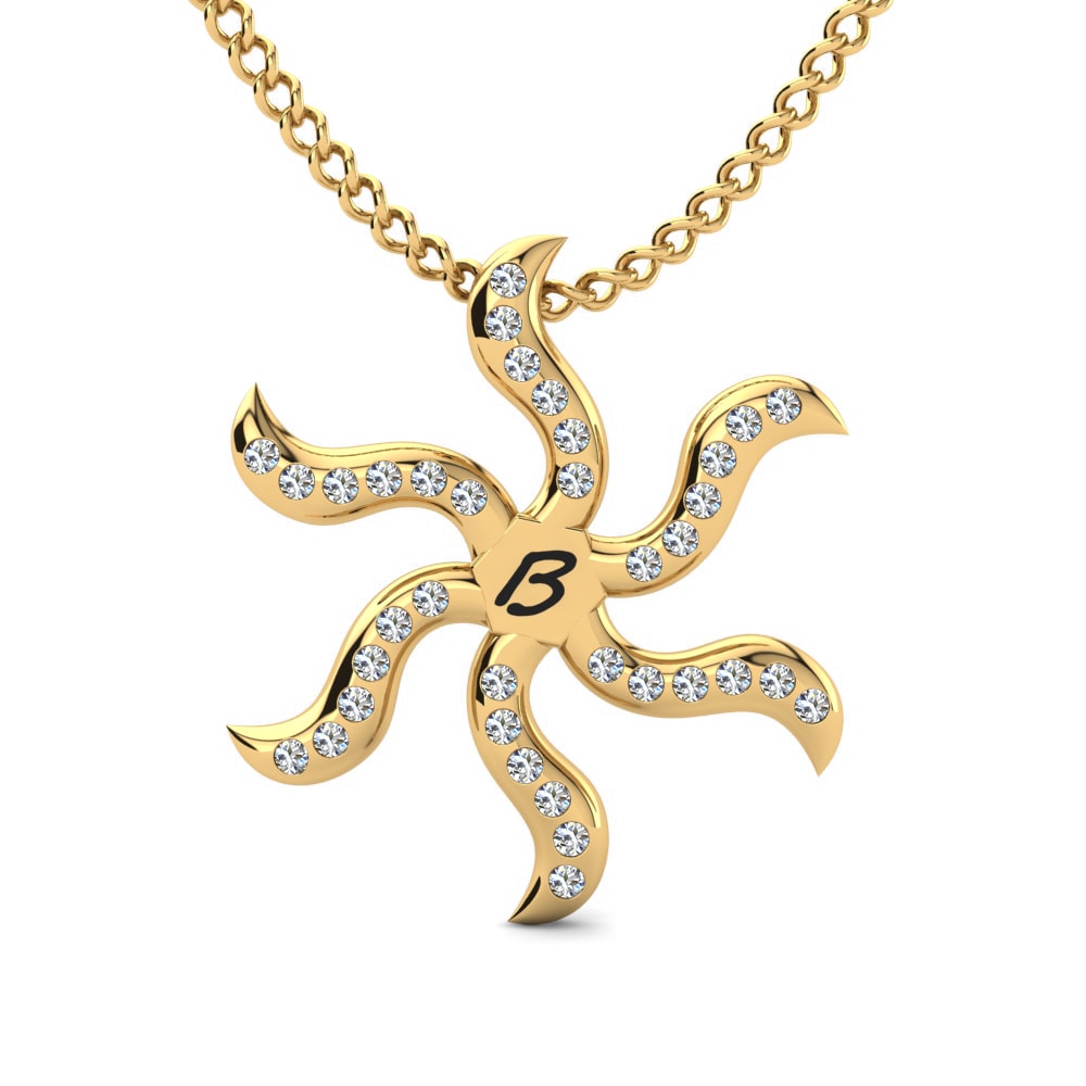 Gelbgold 585 Moissanit Damen anhänger Shana