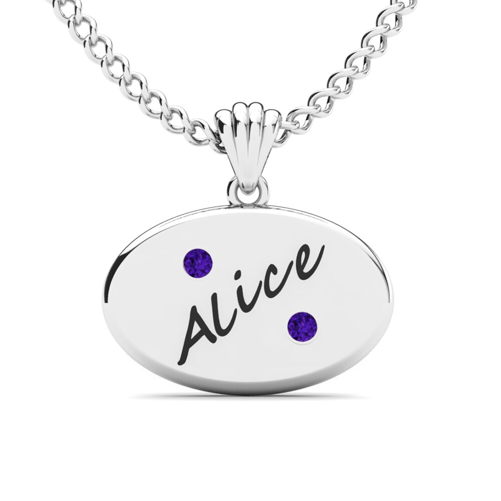 Weiß-Silber Amethyst Damen anhänger Sheridan