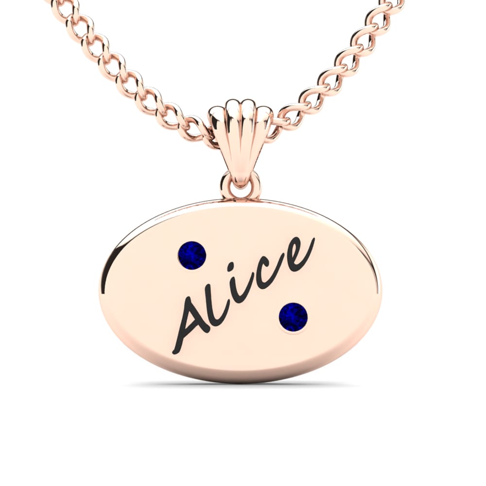 14k Rose Gold Sapphire Women's Pendant Sheridan