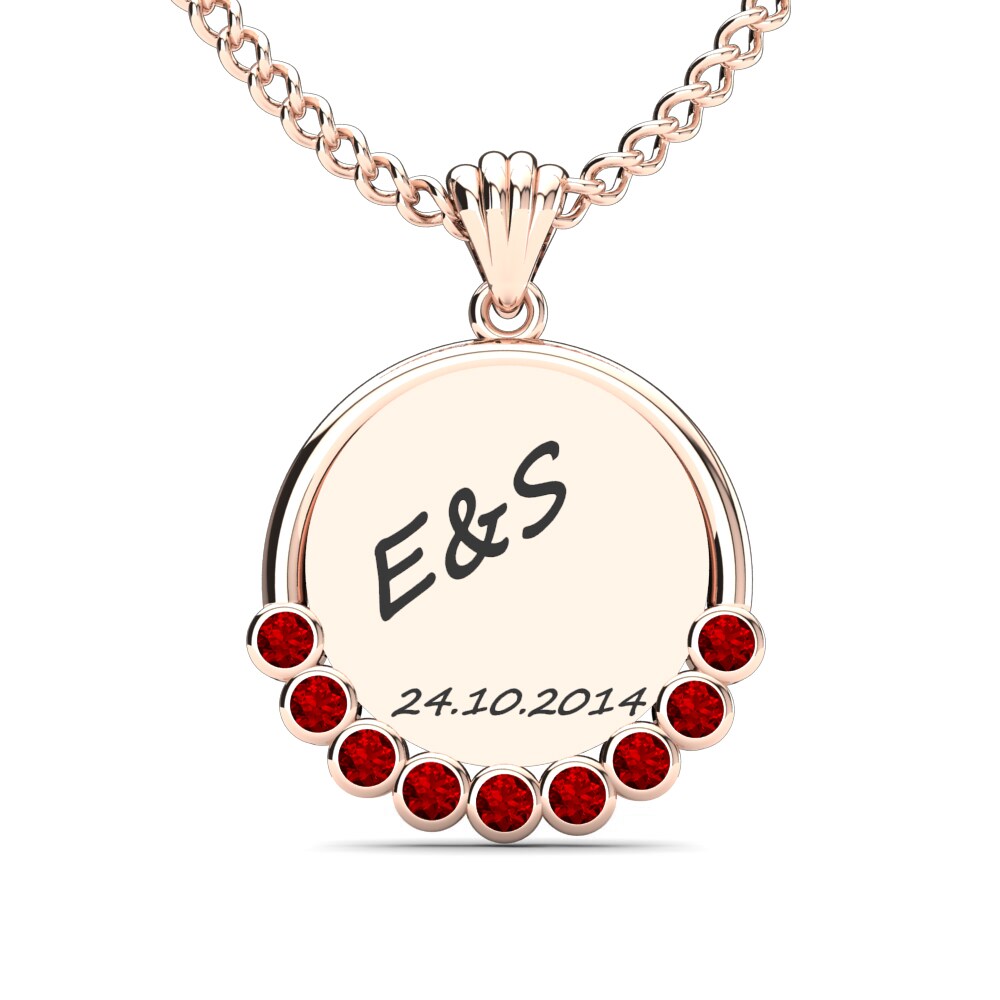 Rotgold 585 Roter Zirkonia Damen anhänger Teodora