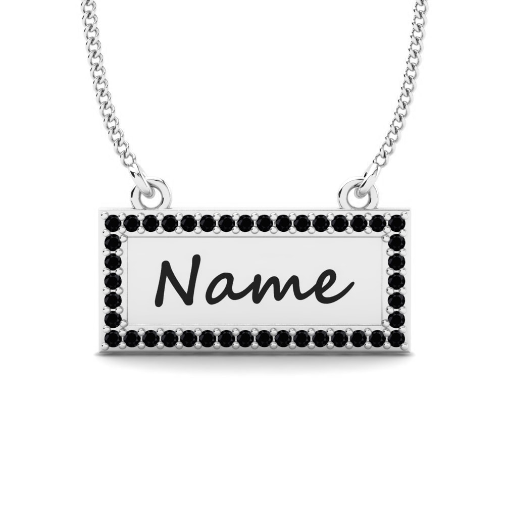 950 Palladium Schwarzer Diamant Damen halskette Thymon