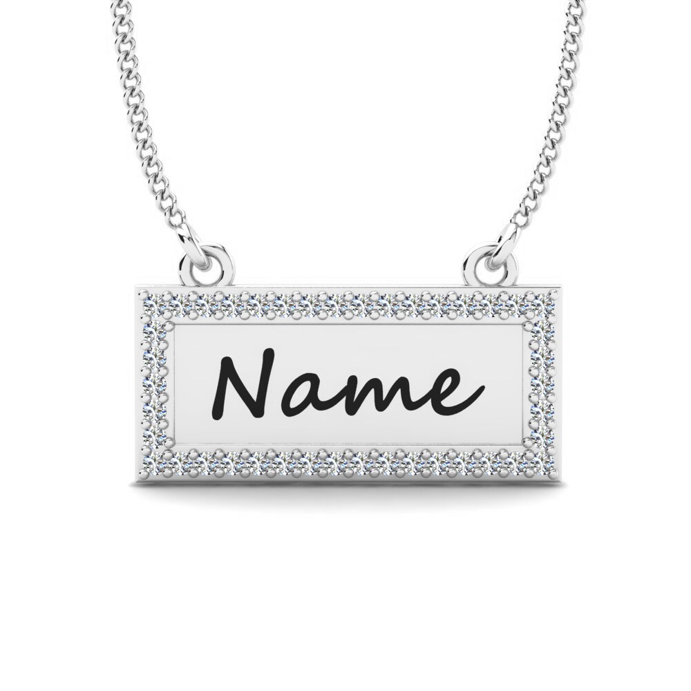 950 Palladium Zirkonia Damen halskette Thymon