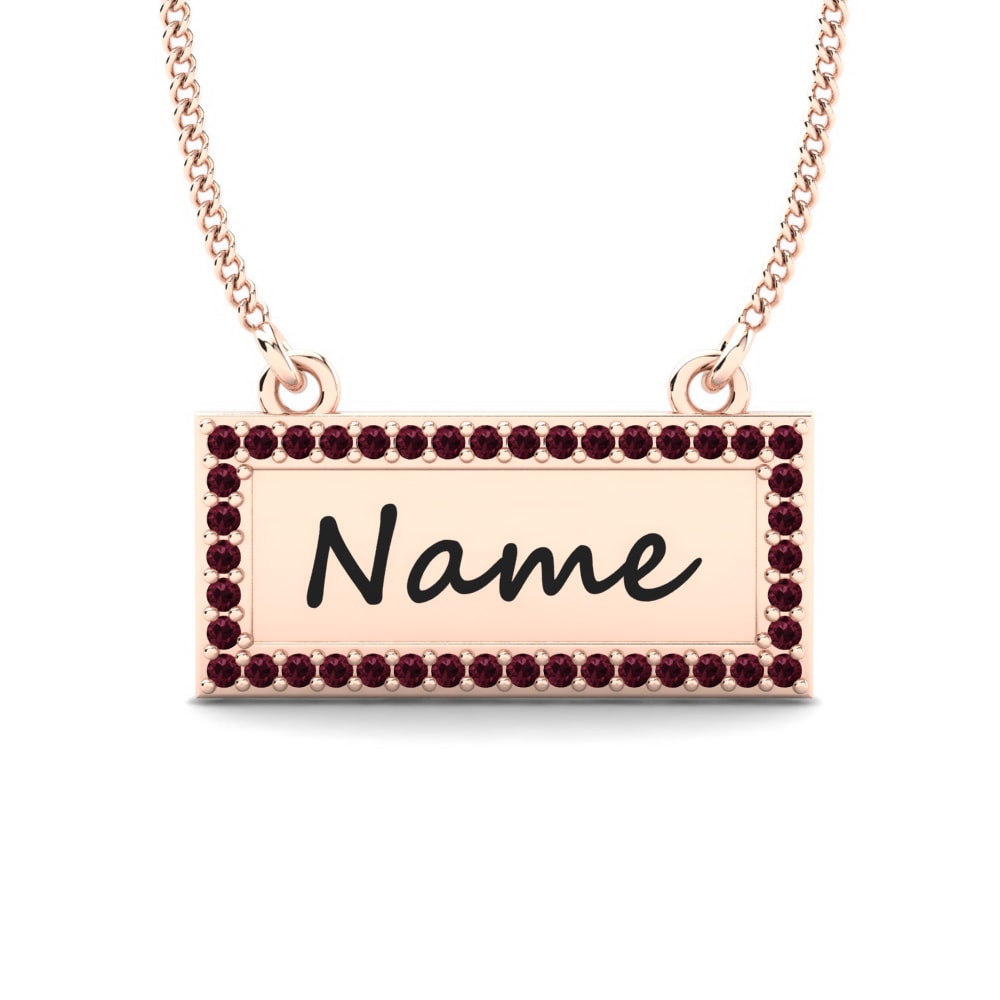 Rotgold 585 Granat Damen halskette Thymon