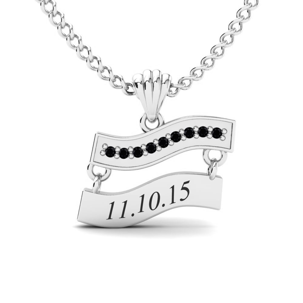 950 Palladium Schwarzer Onyx Damen anhänger Titina
