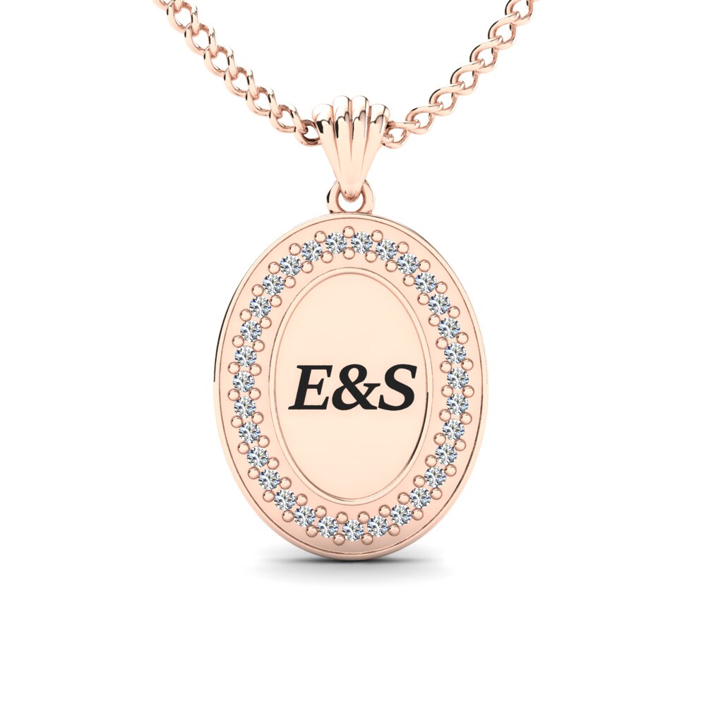 Rotgold 585 Moissanit Damen anhänger Tullia
