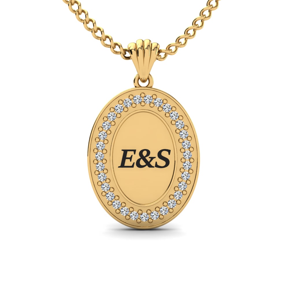 Gelbgold 585 Moissanit Damen anhänger Tullia