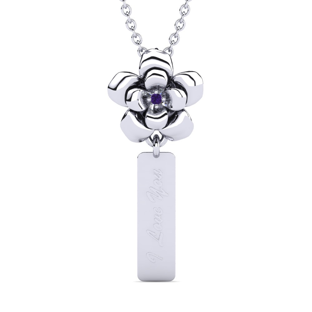 950 Platin Amethyst Damen anhänger Yamdenal