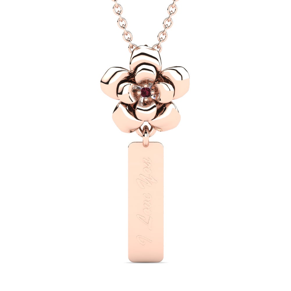 Rotgold 585 Granat Damen anhänger Yamdenal