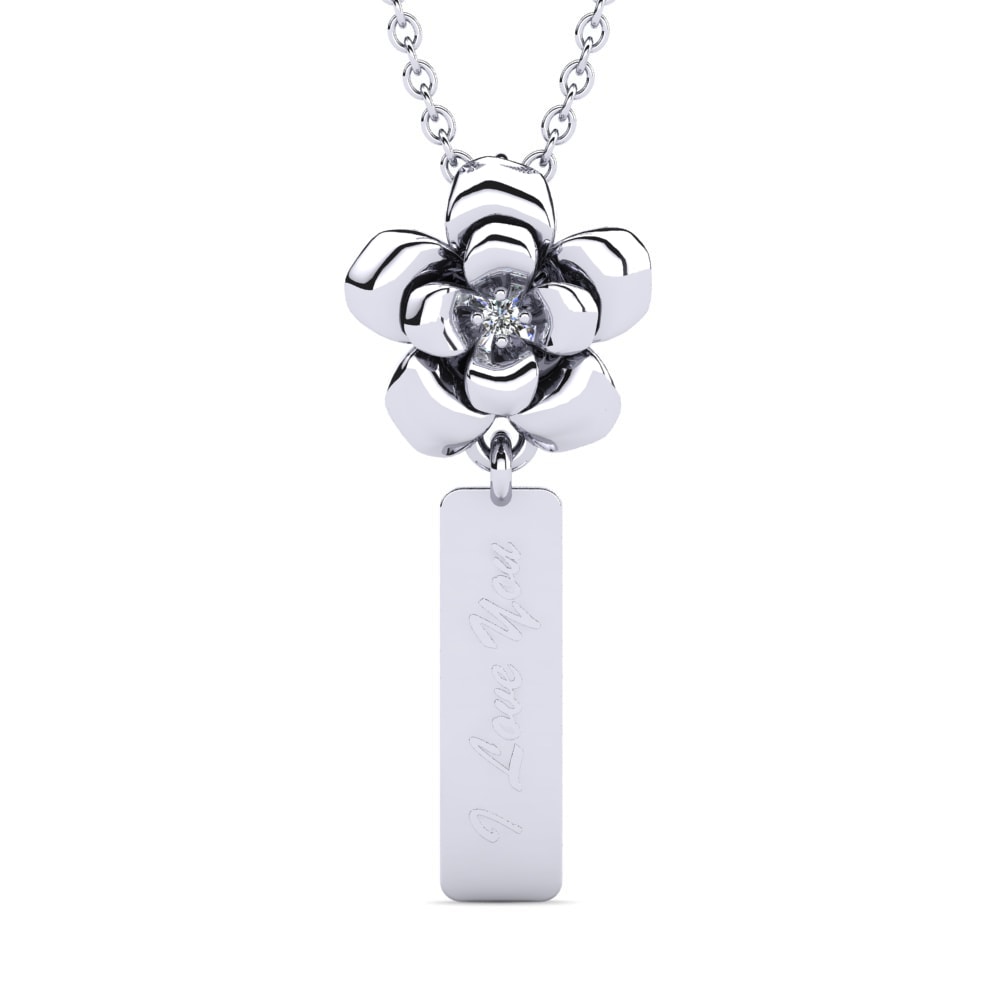 950 Palladium Labor-gezüchteter Diamant Damen anhänger Yamdenal